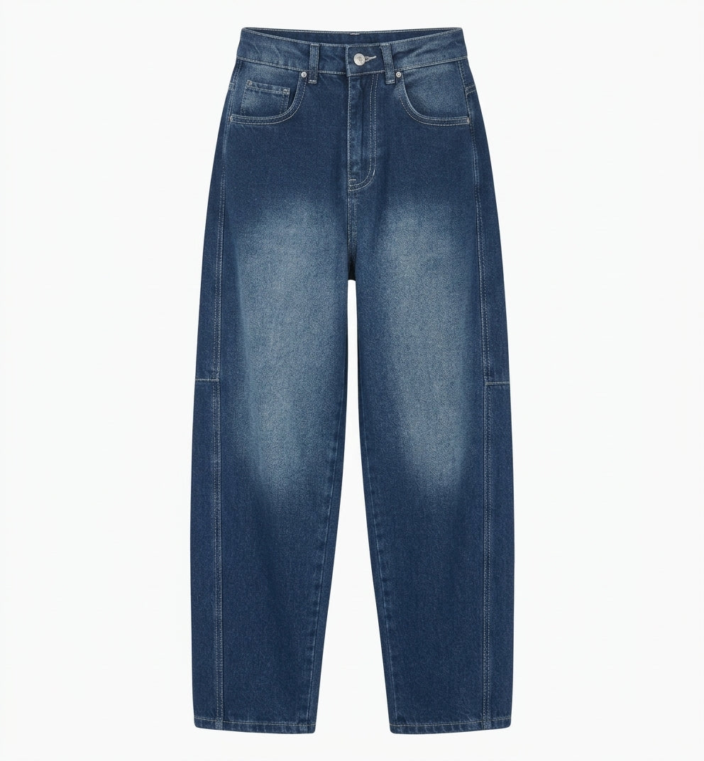 Women’s High-Waisted Wide-Leg Barrel Jeans | Relaxed Fit Denim