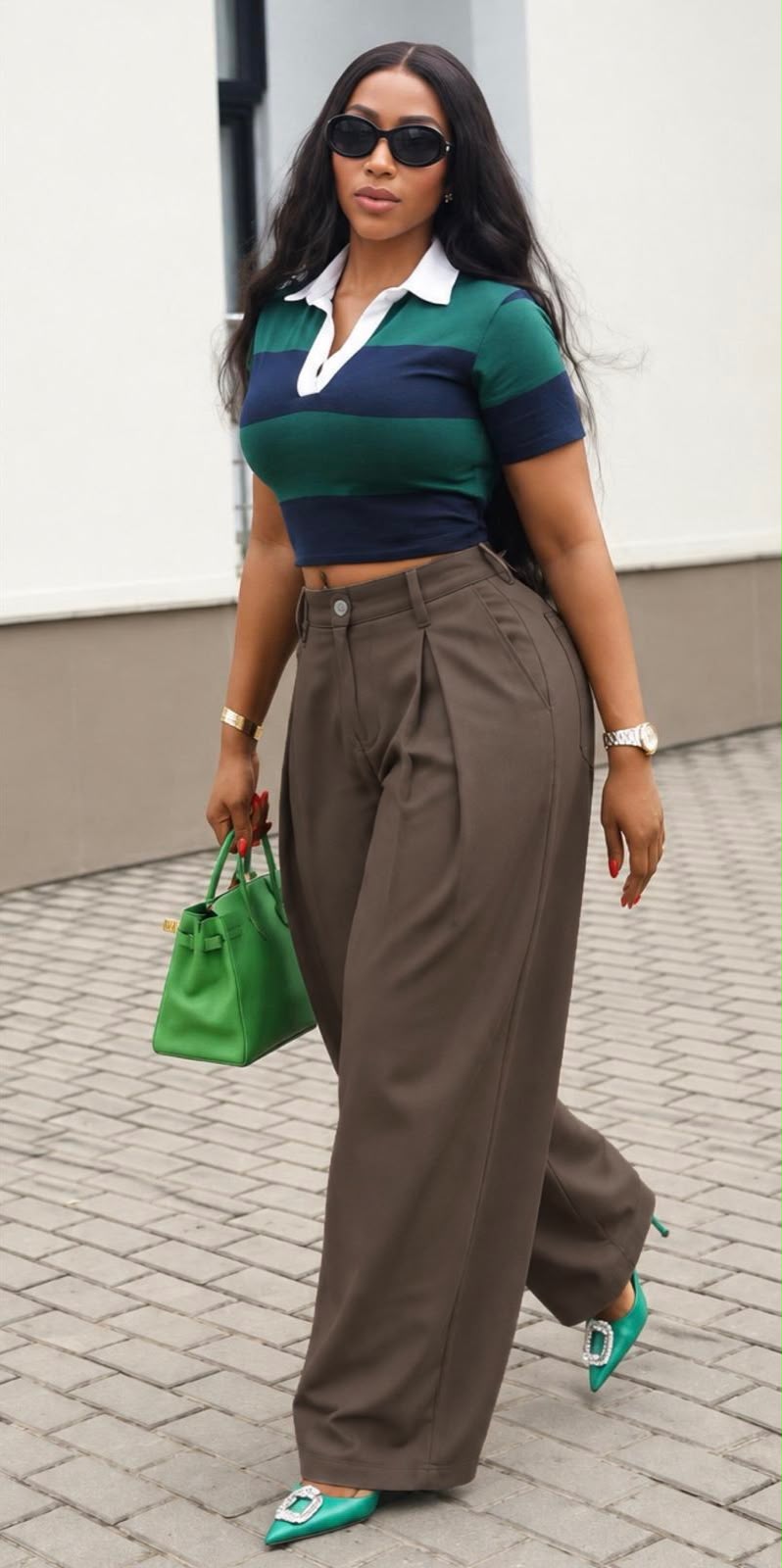 Women’s High Waisted Wide Leg Dress Pants – Pleated Tailored Trousers