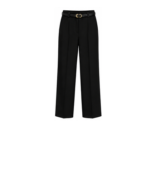 Women’s High Waist Tailored Dress Pants with Belt – Straight Leg Trousers
