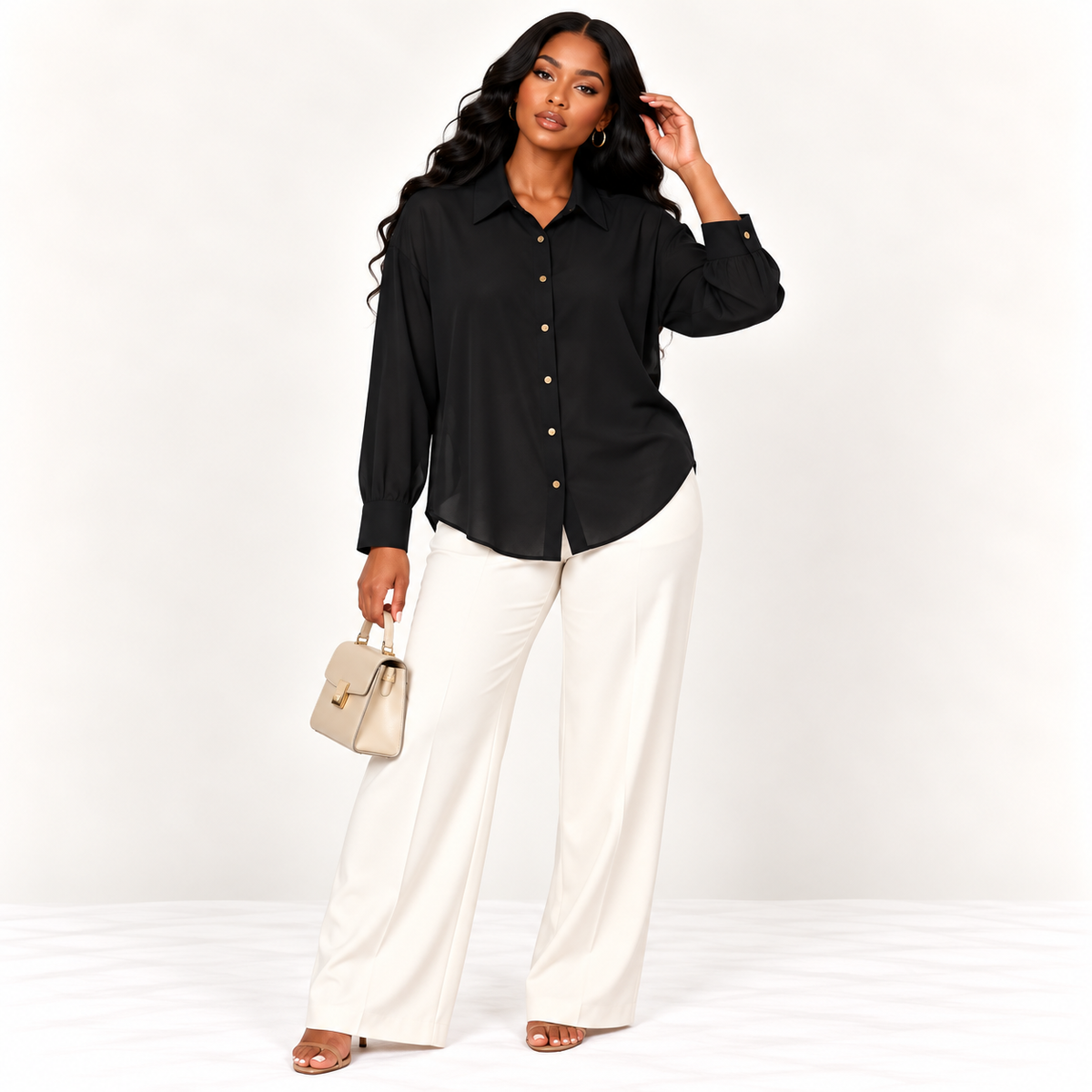Long Sleeve Collared Casual Shirt
