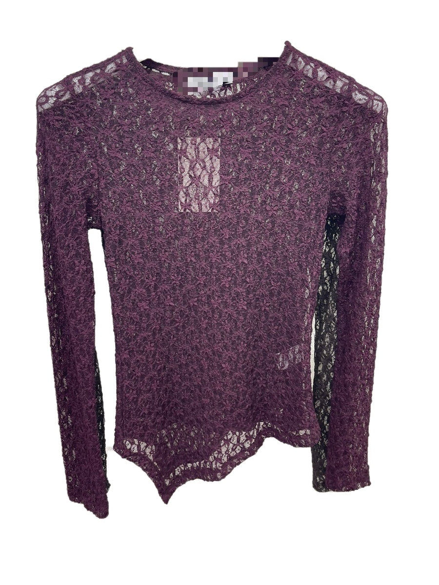Sheer Lace Long Sleeve Top – 4 Colors