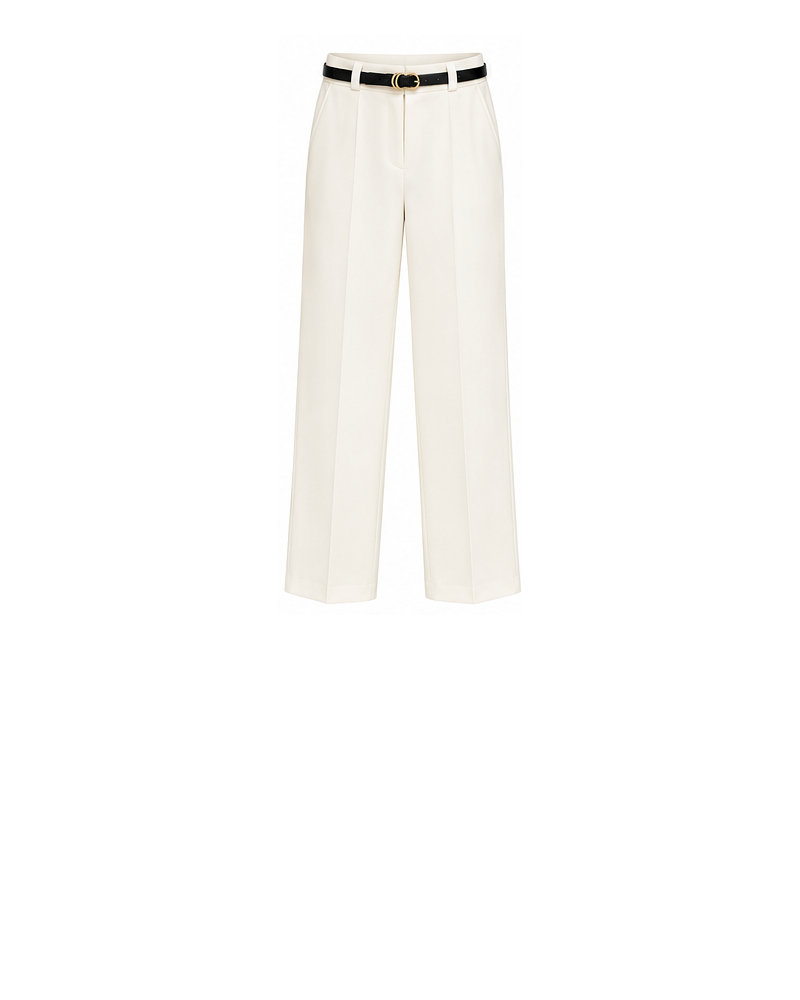Women’s High Waist Tailored Dress Pants with Belt – Straight Leg Trousers